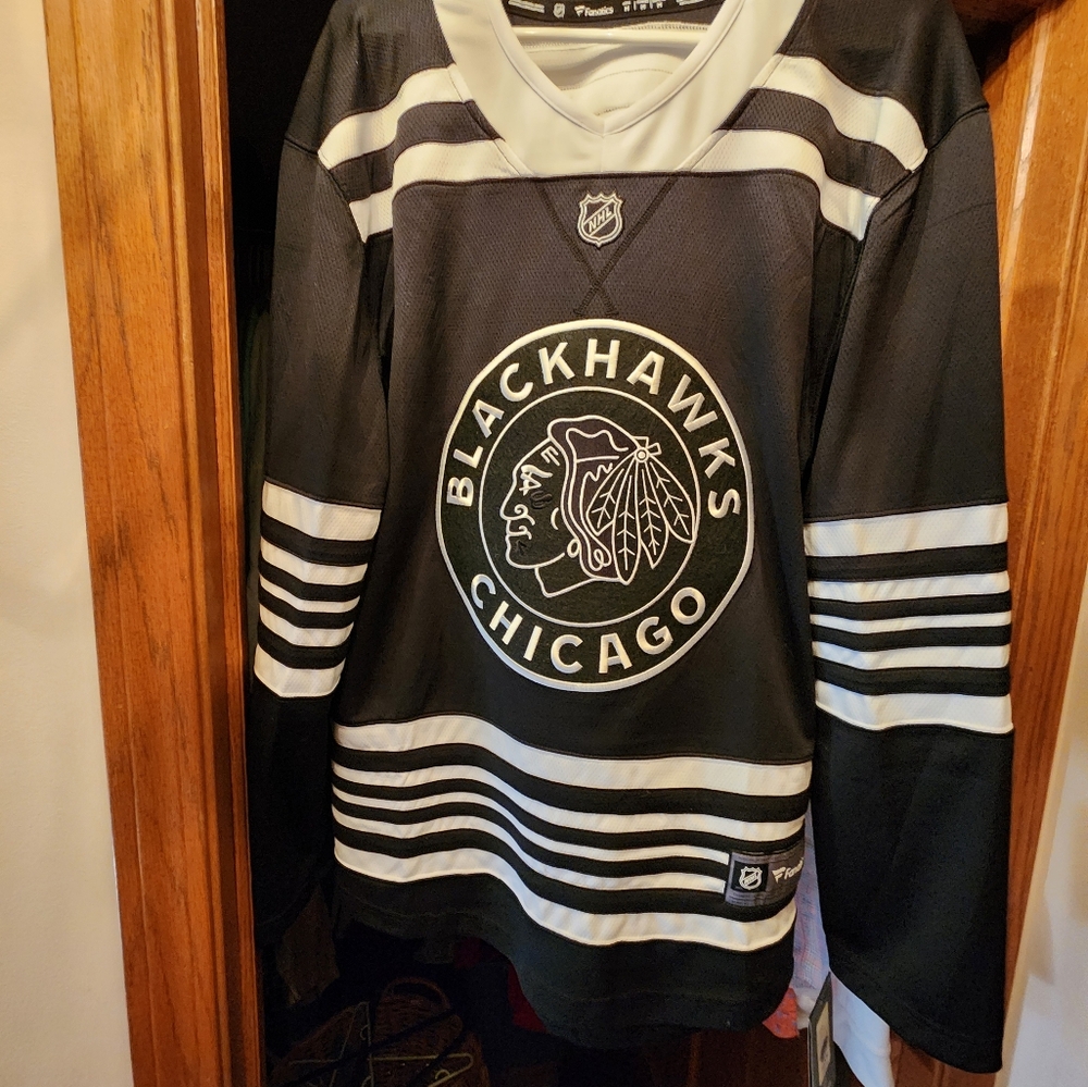 Blackhawks Black Breakaway Jersey Alt by Fanatics